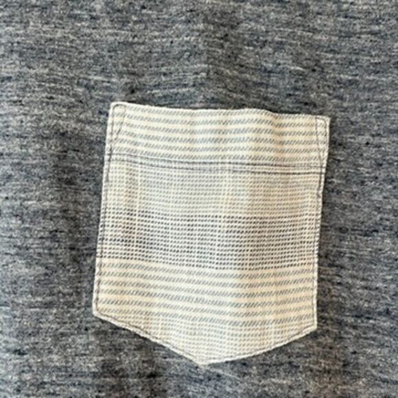 Marine Layer Grey Slub Cotton T-Shirt One Pocket Men's Large Re-Spun - Picture 5 of 7